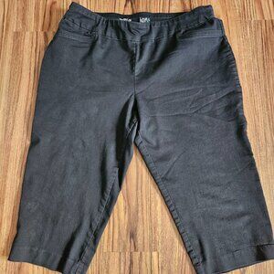 Croft & Barrow Effortless Stretch Capri Pants Women’s 18W Black Pull On